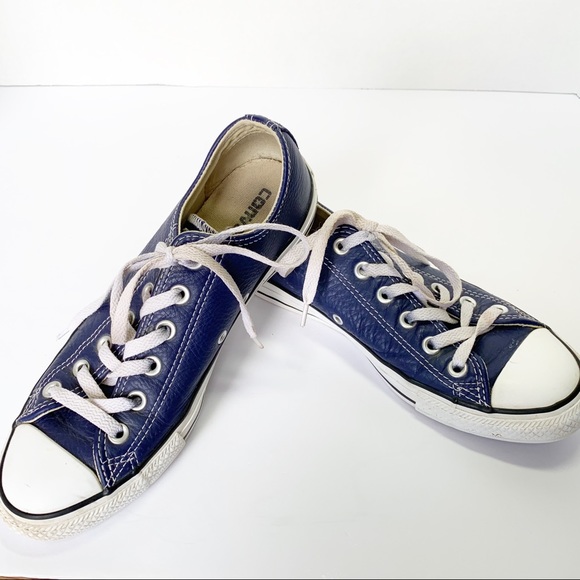 blue leather chuck taylors